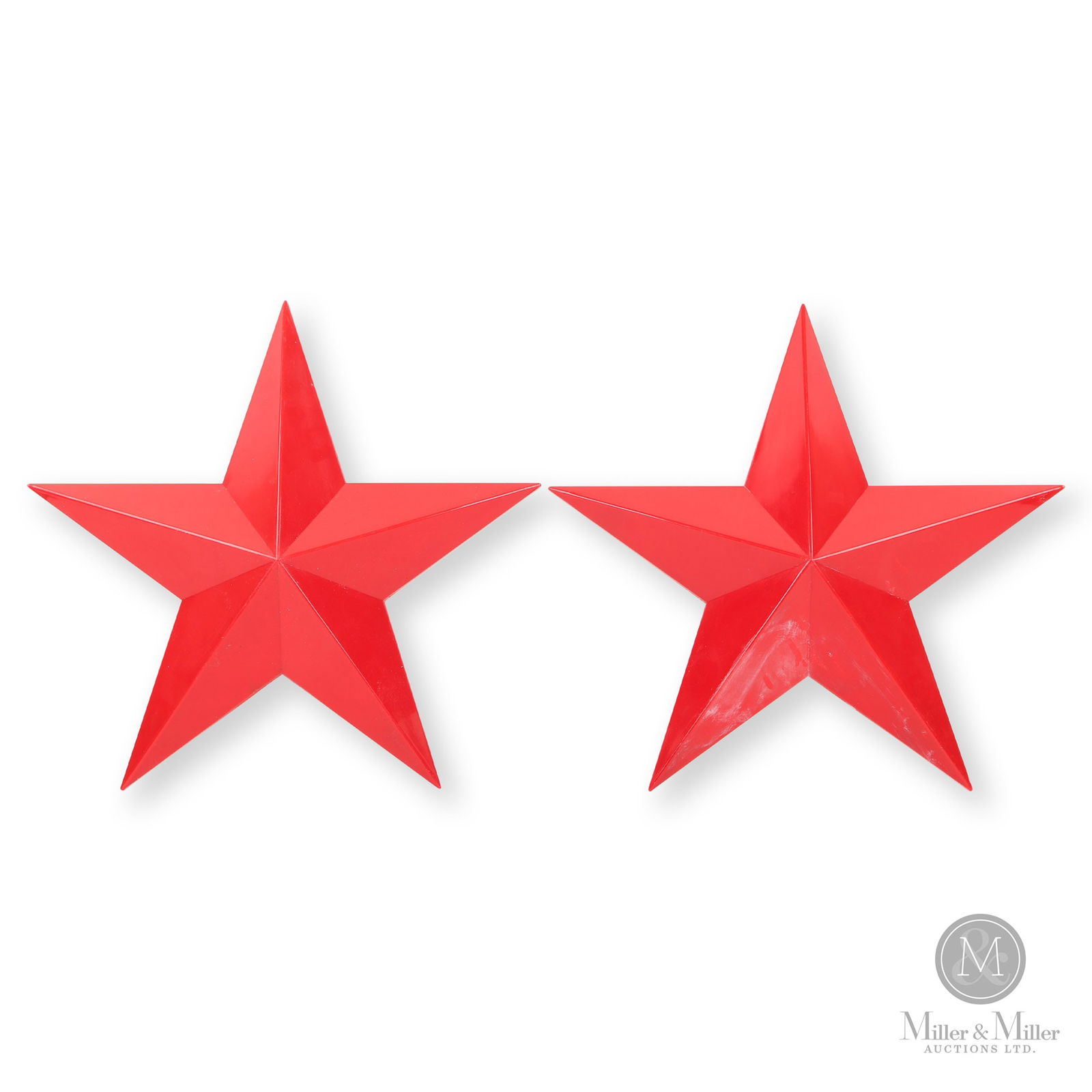 Texaco Service Station Molded Plastic Stars: American. 1960s. Molded red plastic. 16" x 16" x 2.5". All items are guaranteed authentic by Miller & Miller Auctions. All purchases are eligible for delivery to the Check the Oil Show on June 20-21 2