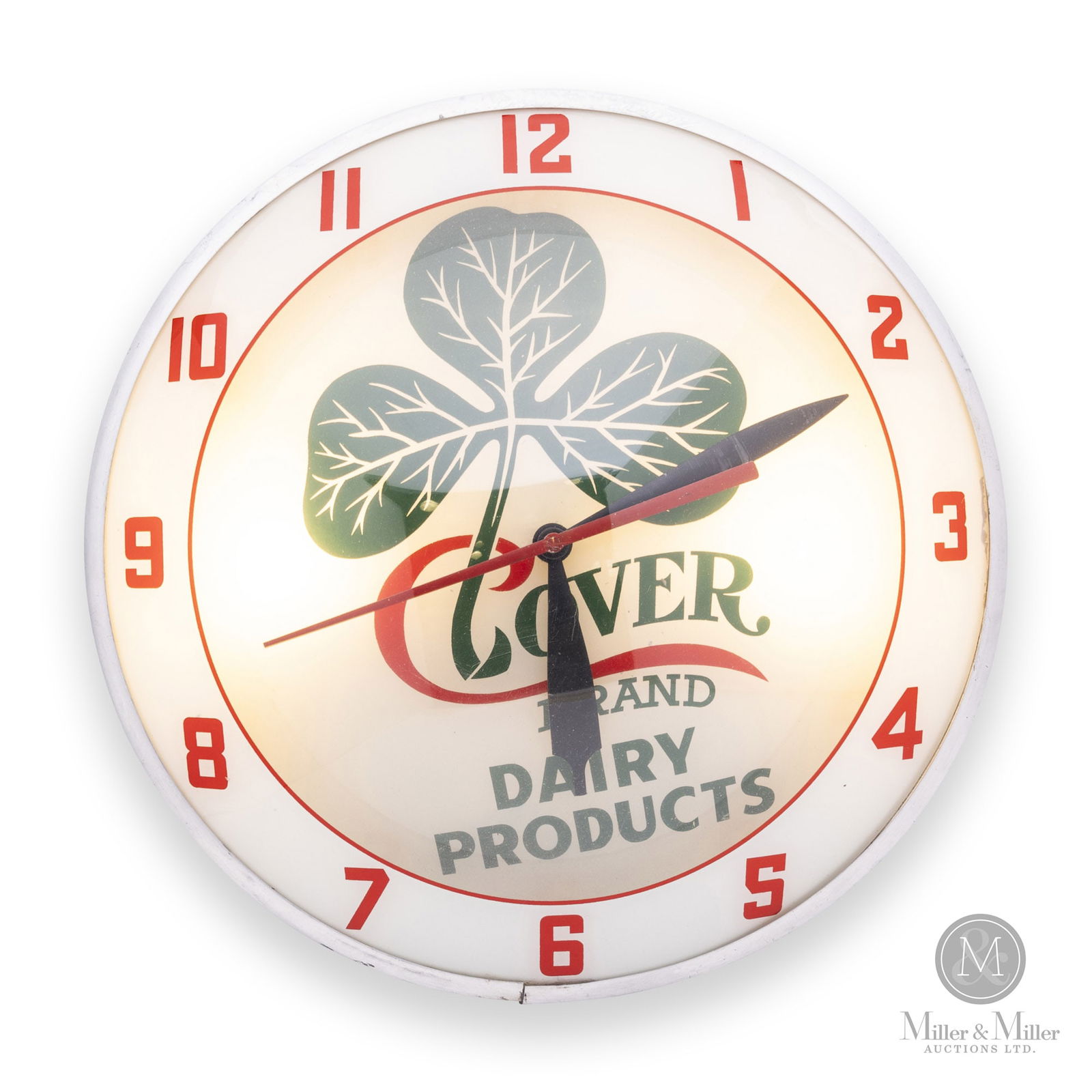 Clover Brand Dairy Products "Double Bubble" Lighted Clock (1 of 7)