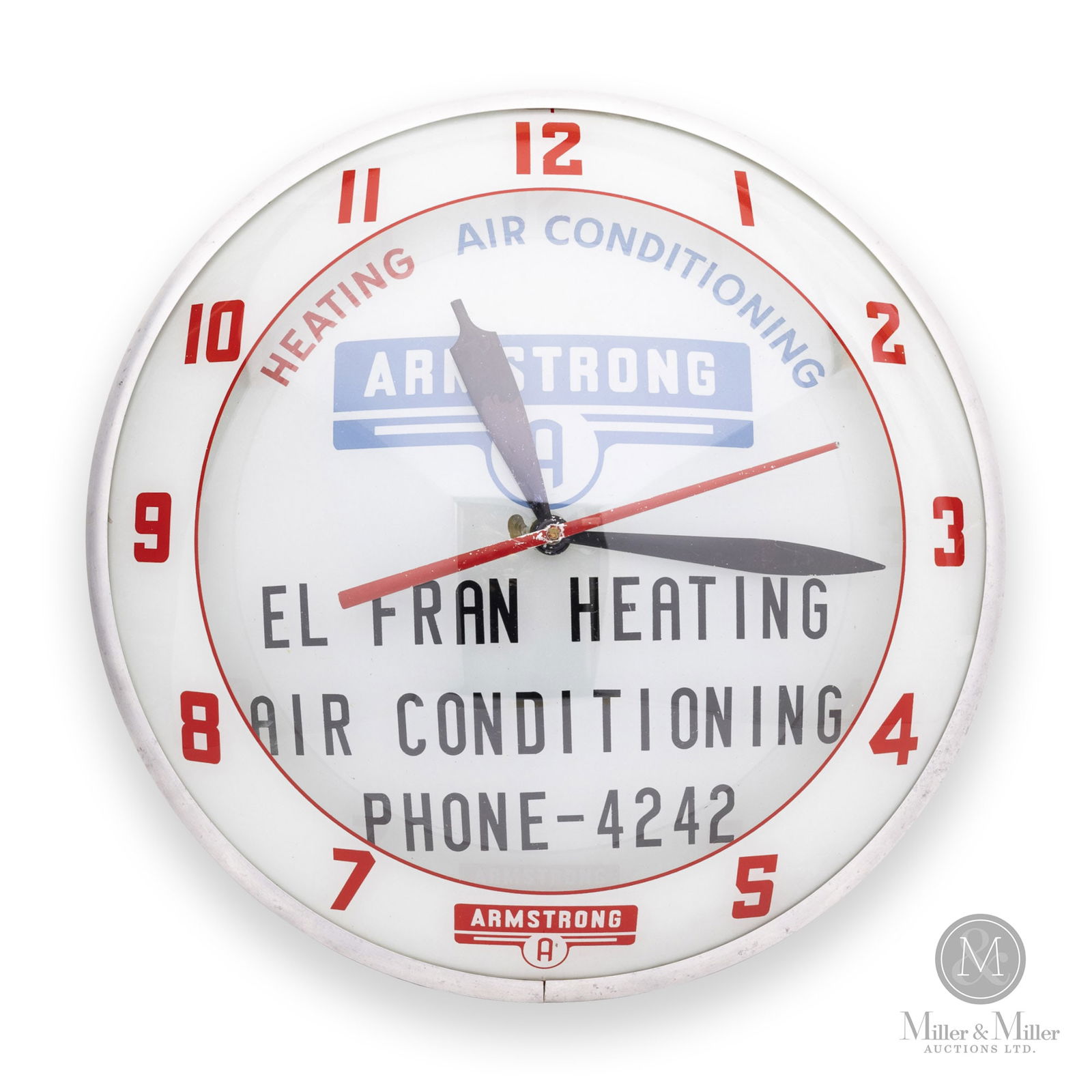 Armstrong Heating & AC "Double Bubble" Lighted Clock (1 of 6)