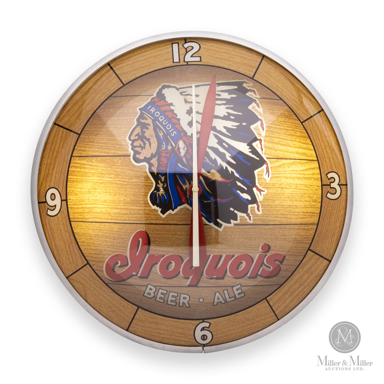 Iroquois Beer "Double Bubble" Lighted Lighted Clock (1 of 8)