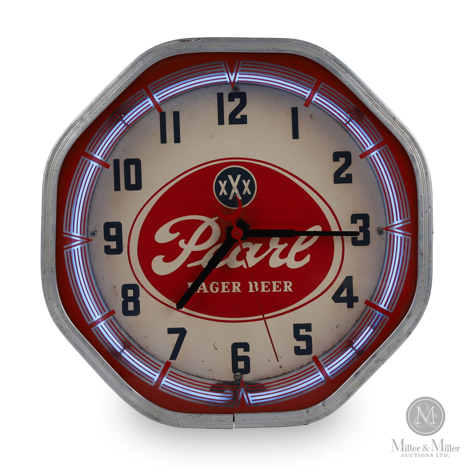 Pearl Lager Beer Neon Clock (1 of 8)