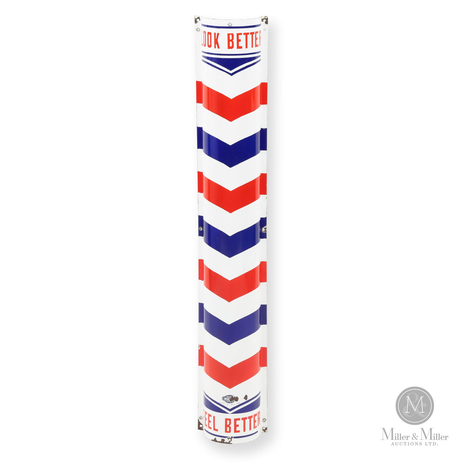Marvy Convex Barber Pole Sign (1 of 7)