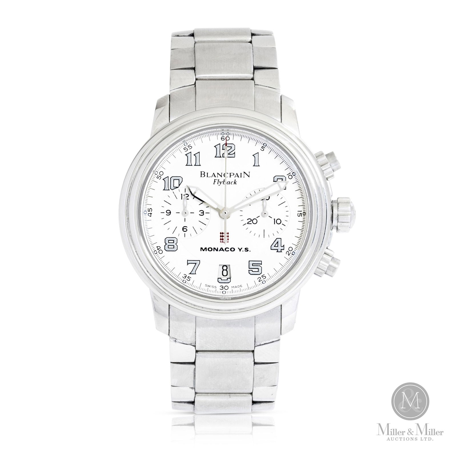 Blancpain, Ref. 2182F1142Y71 Leman Flyback Chronograph: Swiss. Elegant yet robust, the Blancpain Leman Flyback Chronograph Ref. 2182F-1142Y-71 exemplifies the maison’s approach to functional complications within refined and wearable cases. Measuring