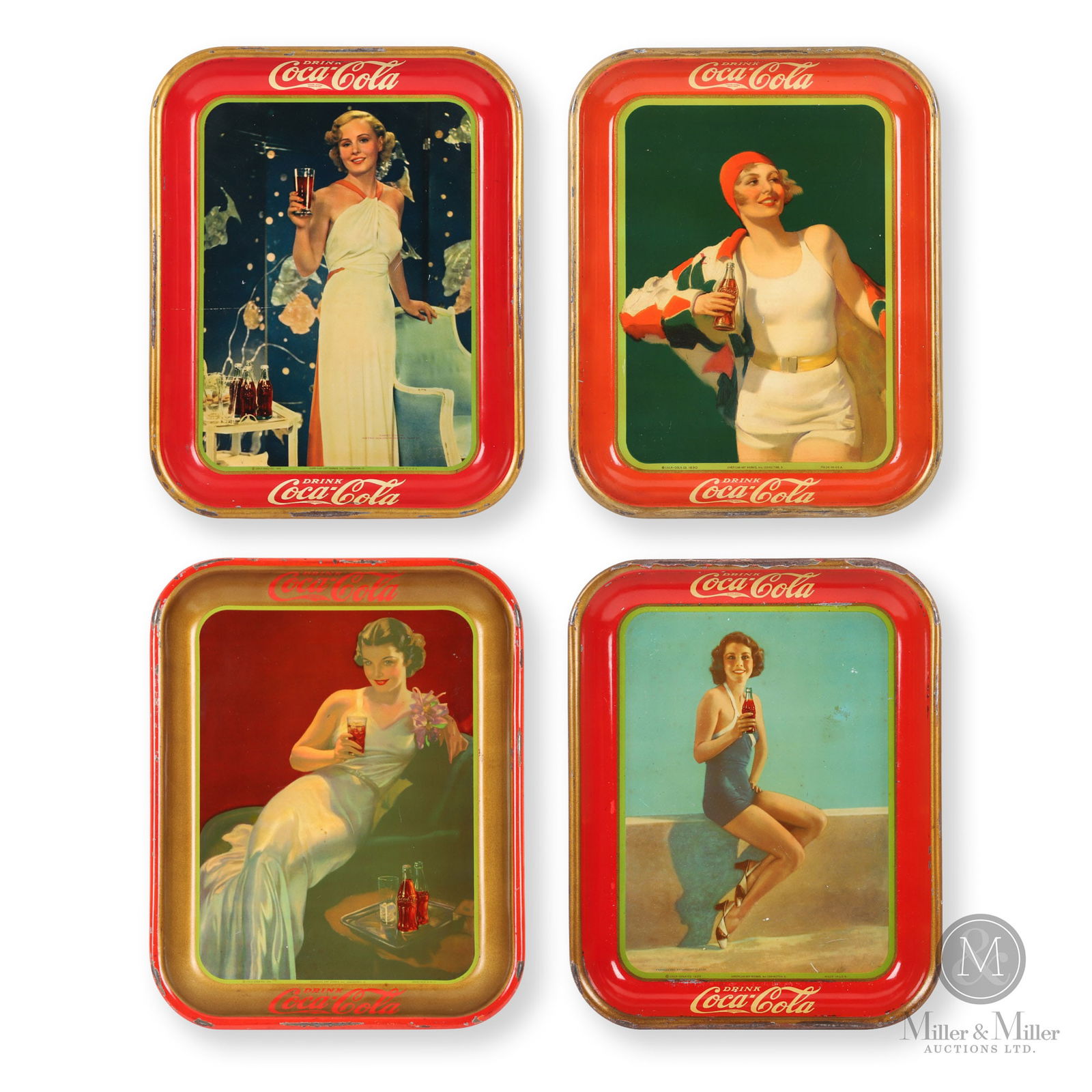 1930, '33, '35 and '36 Coca-Cola Serving Trays (1 of 20)