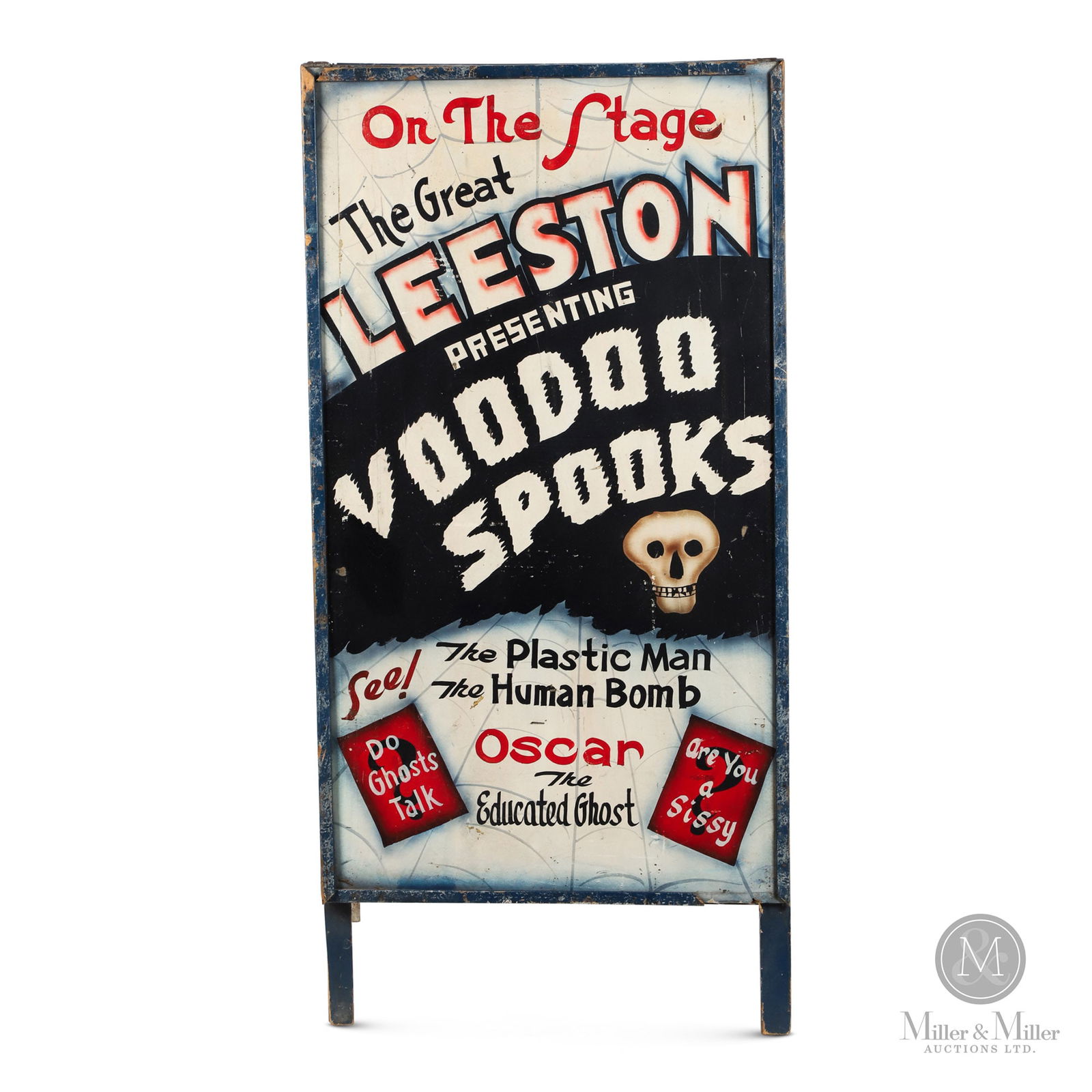 The Great Leeston Voodoo Spooks Sideshow Sandwich Board Sign (1 of 8)