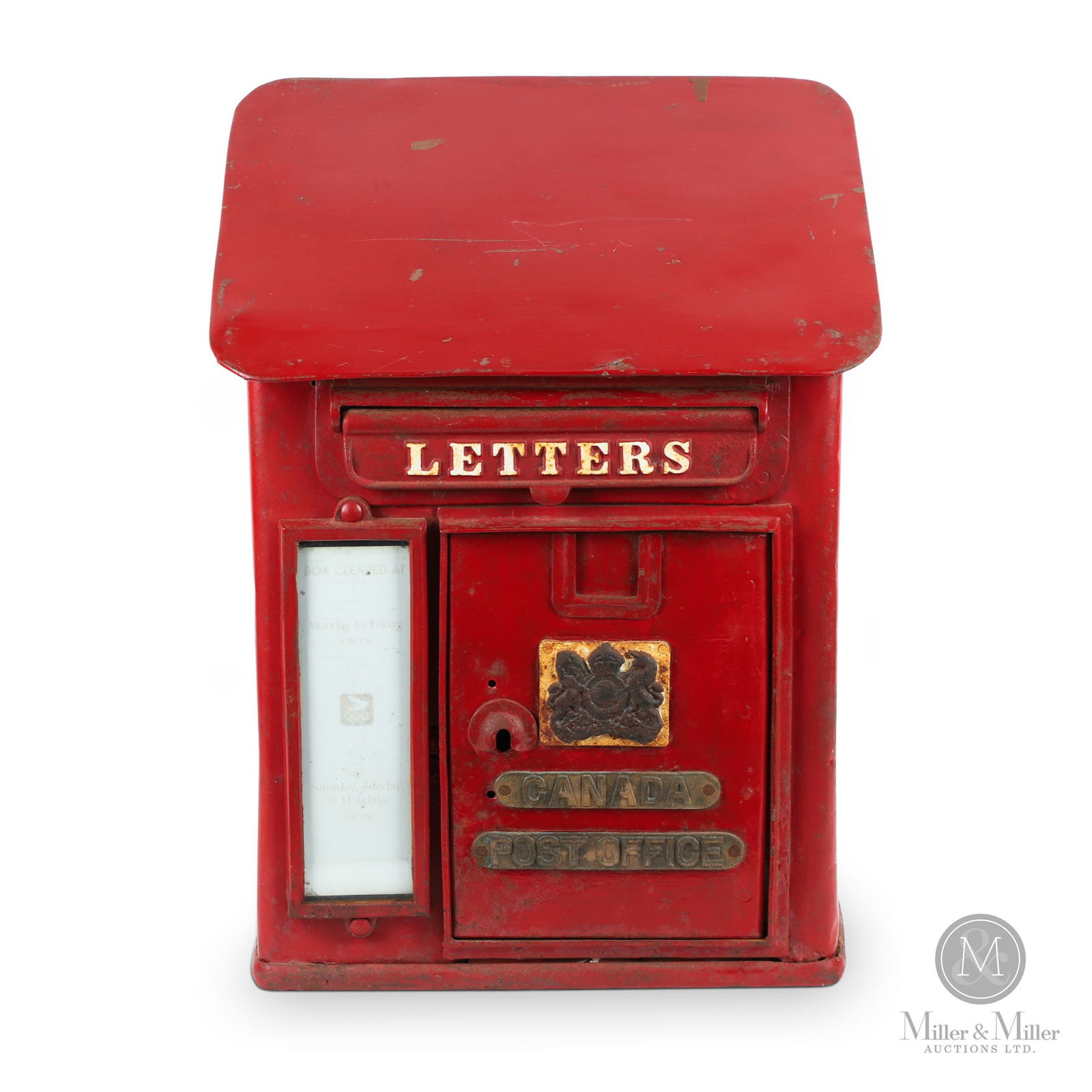 Canada Post Office Letter Box: Canadian. C. 1880-1910. Metal. A tried and true method to collect and keep outgoing mail safe, this Canada Post letter box has seen untold mountains of letters pass through on their way to their ultim