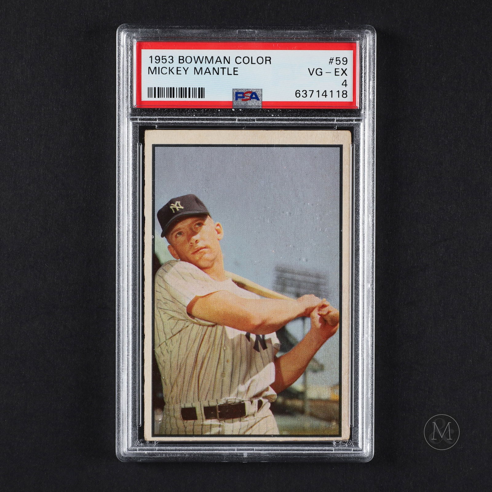 1953 Bowman Colour #59 Mickey Mantle (PSA 4 VG-EX) (1 of 3)