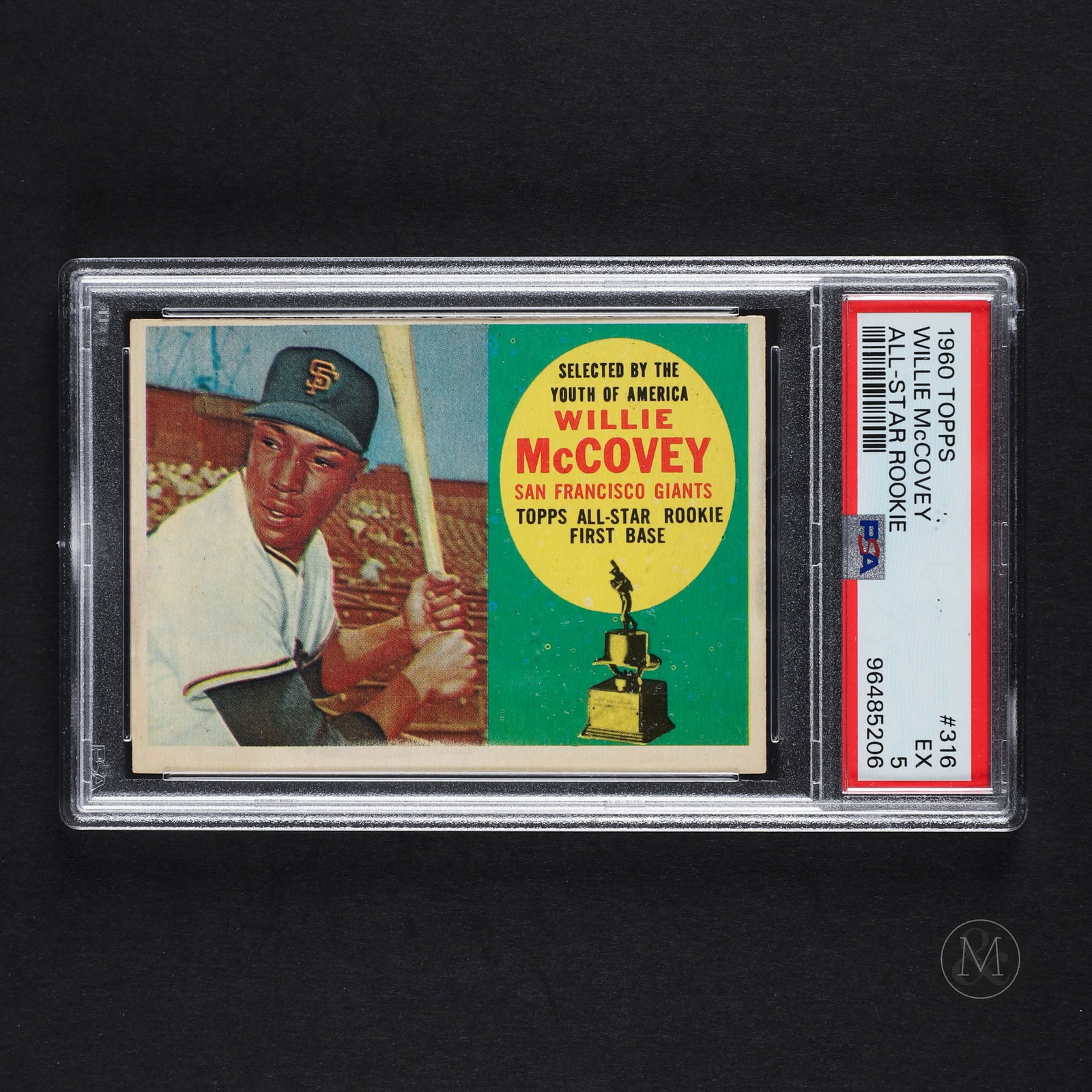 1960 Topps #316 All-Star Rookie Willie McCovey Rookie (PSA 5 EX) (1 of 2)
