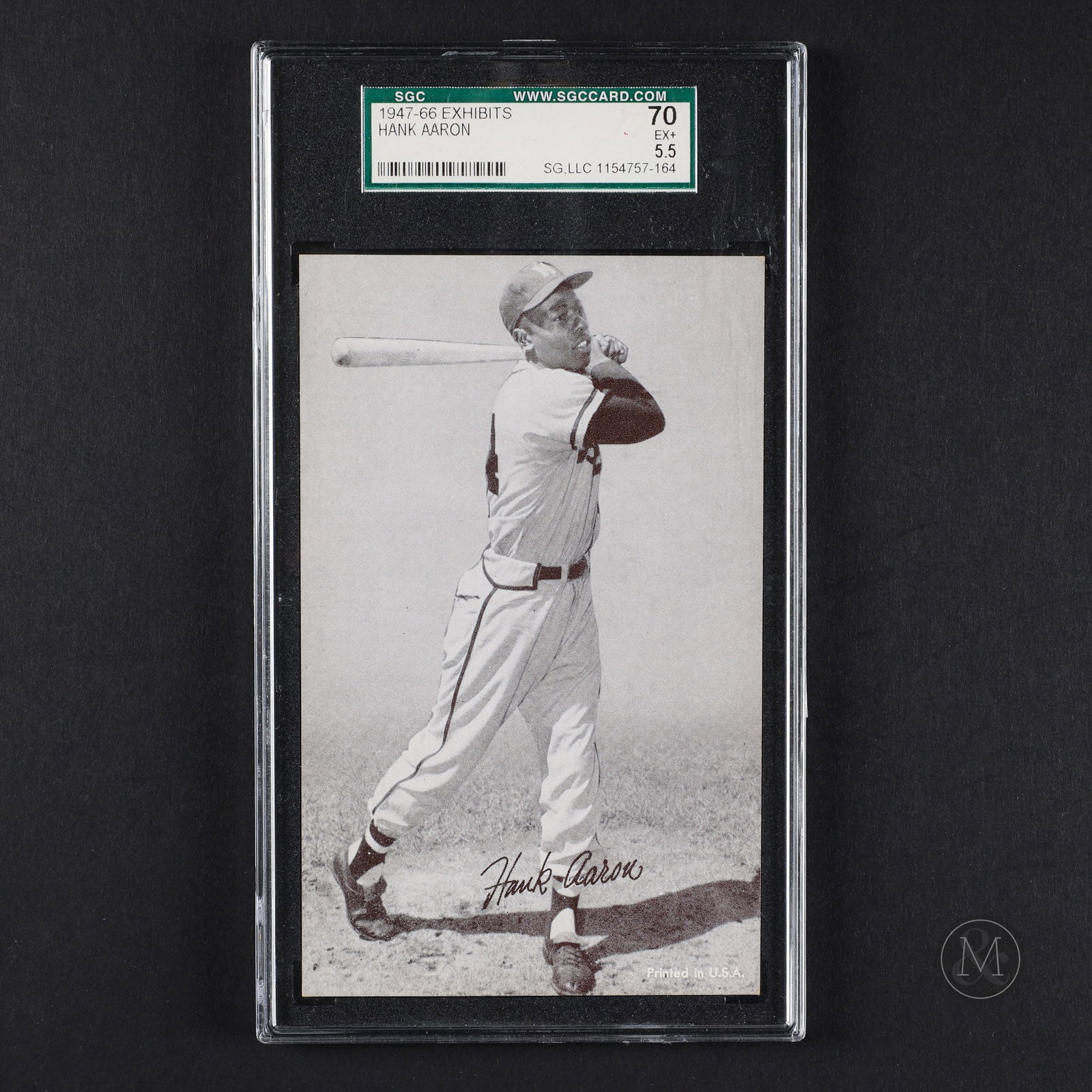 1947-1966 Exhibits Hank Aaron (SGC 5.5 EX+) (1 of 2)