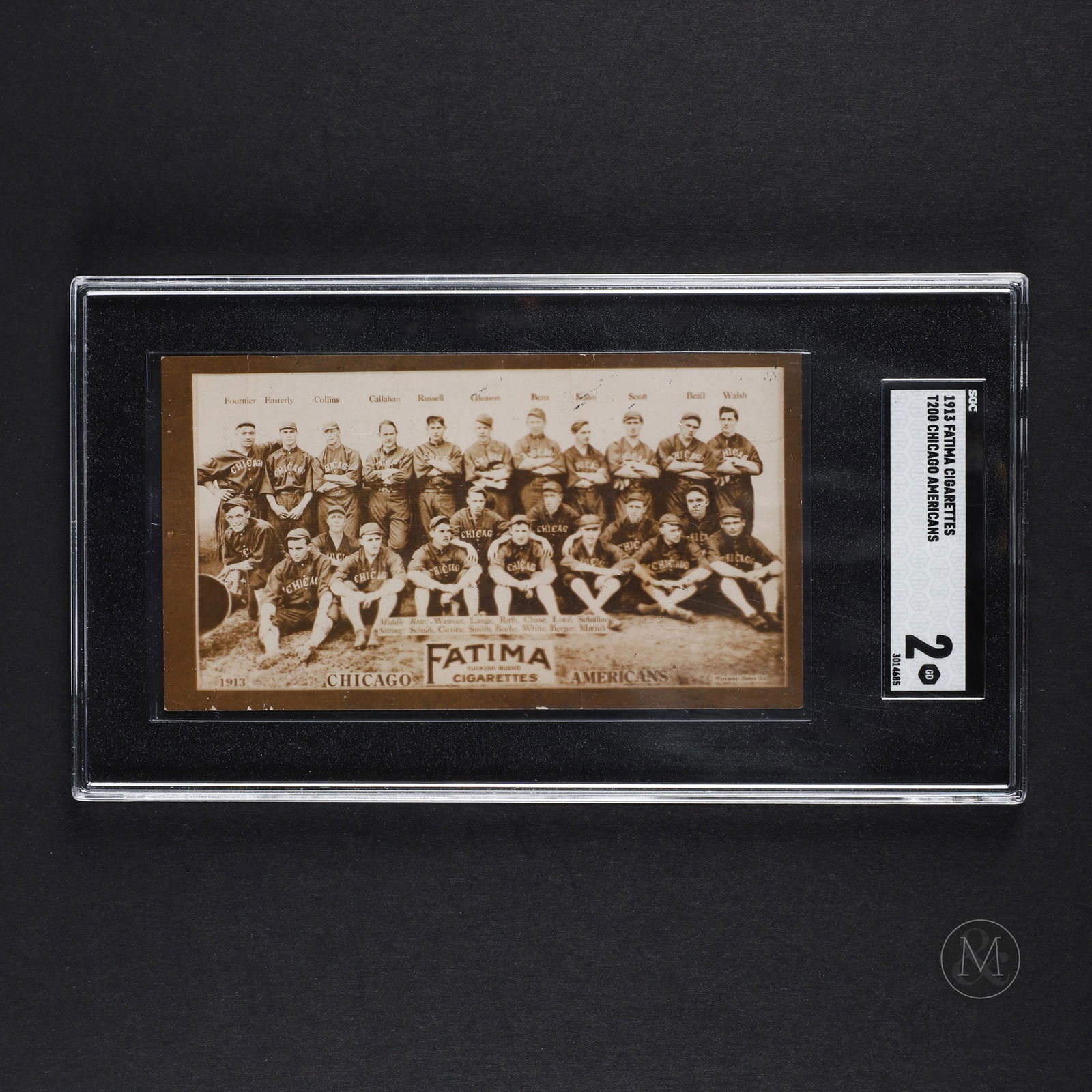 1913 Fatima Cigarettes T200 Chicago Americans (SGC 2 GD) (1 of 2)