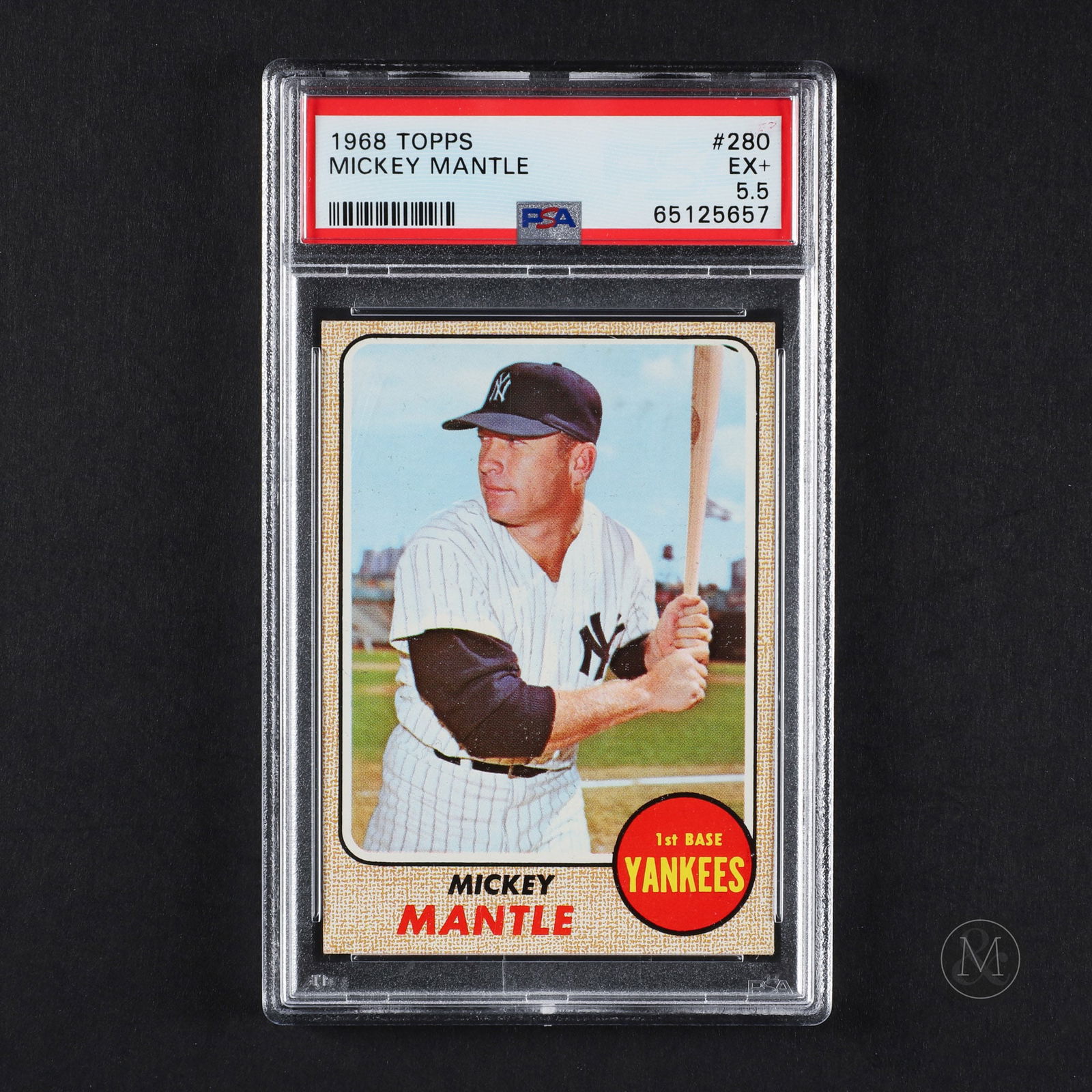 1968 Topps #280 Mickey Mantle (PSA 5.5 EX+) (1 of 2)