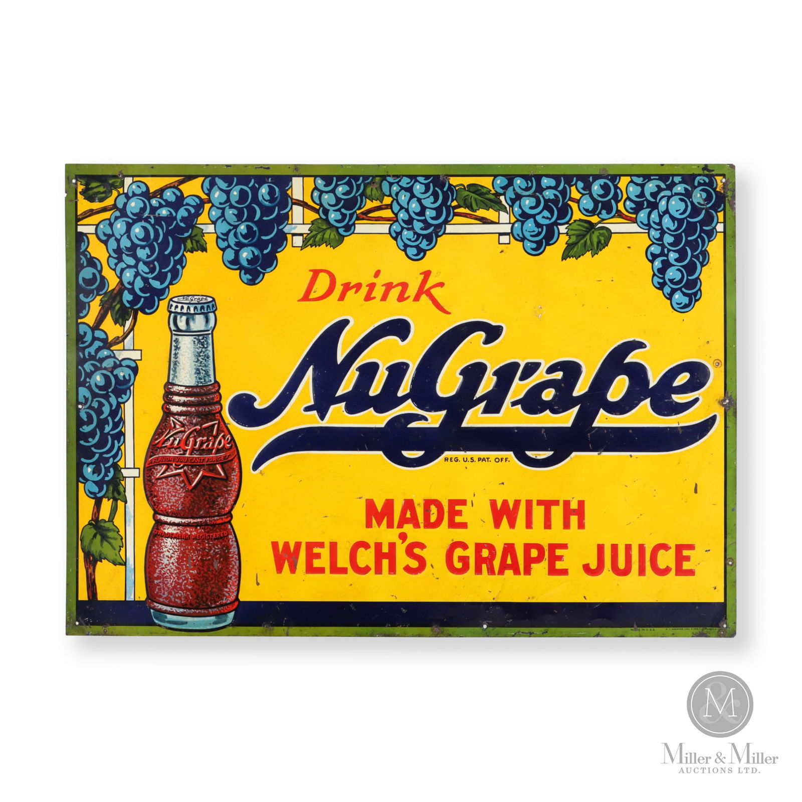 NuGrape Soda "Made With Welch's Grape Juice" Sign (1 of 9)