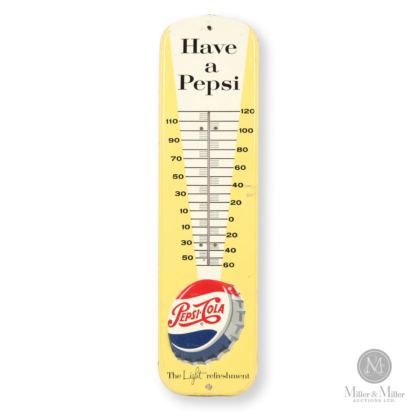 Pepsi-Cola "Have a Pepsi" Bottle Cap Thermometer (1 of 8)