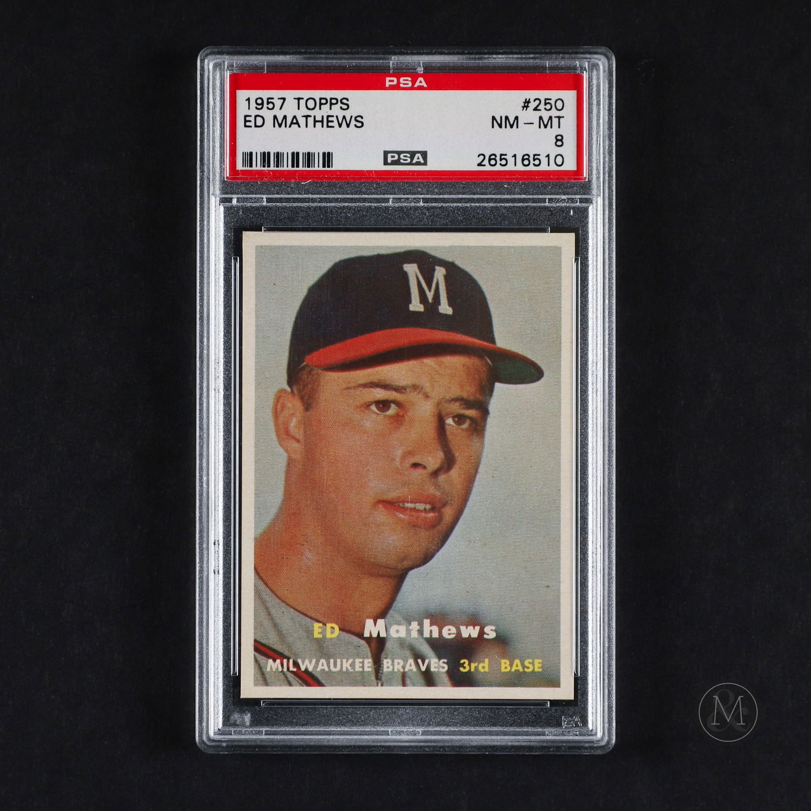 1957 Topps #250 Ed Mathews (PSA 8 NM-MT) (1 of 2)