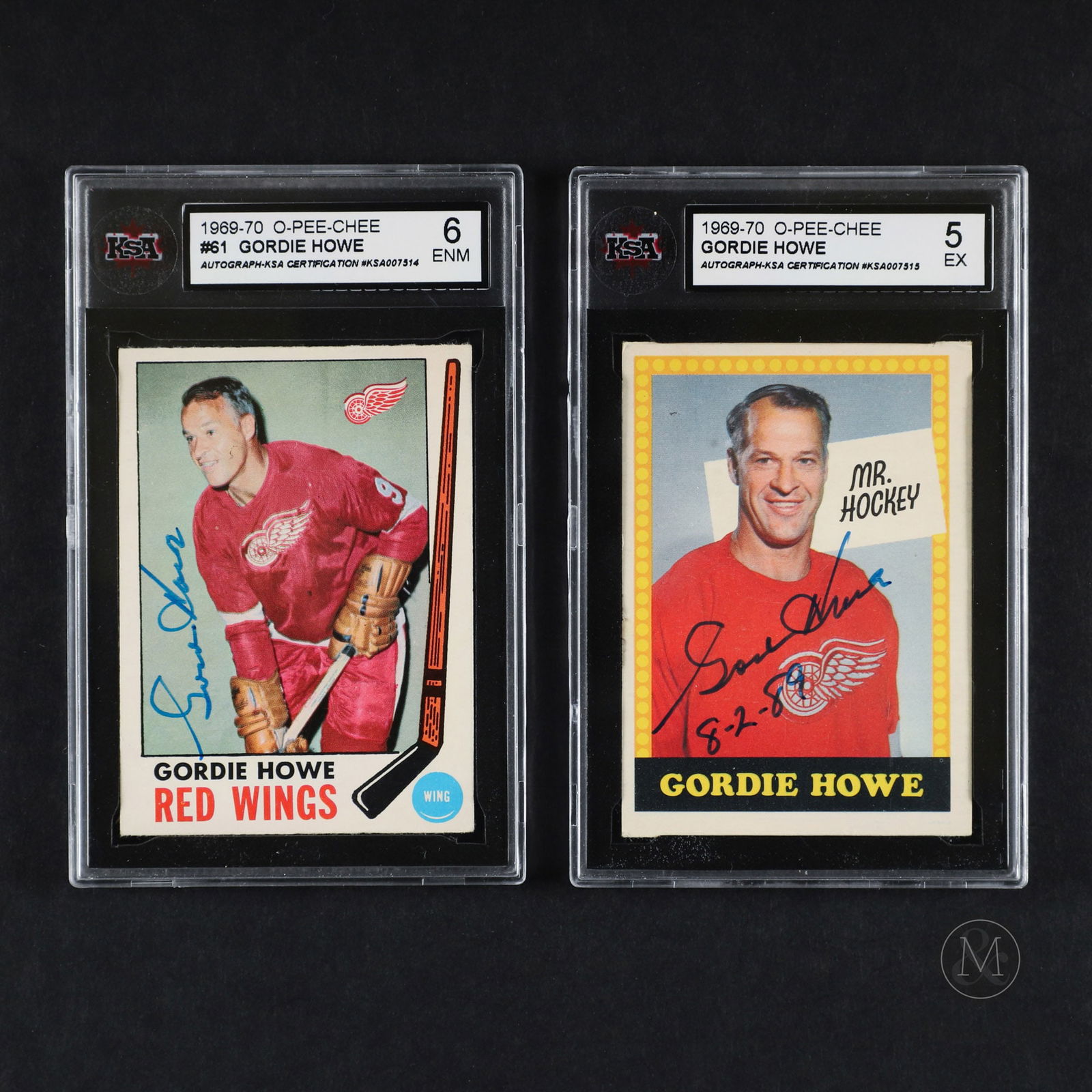 1969-70 Gordie Howe Autographed Cards (1 of 5)