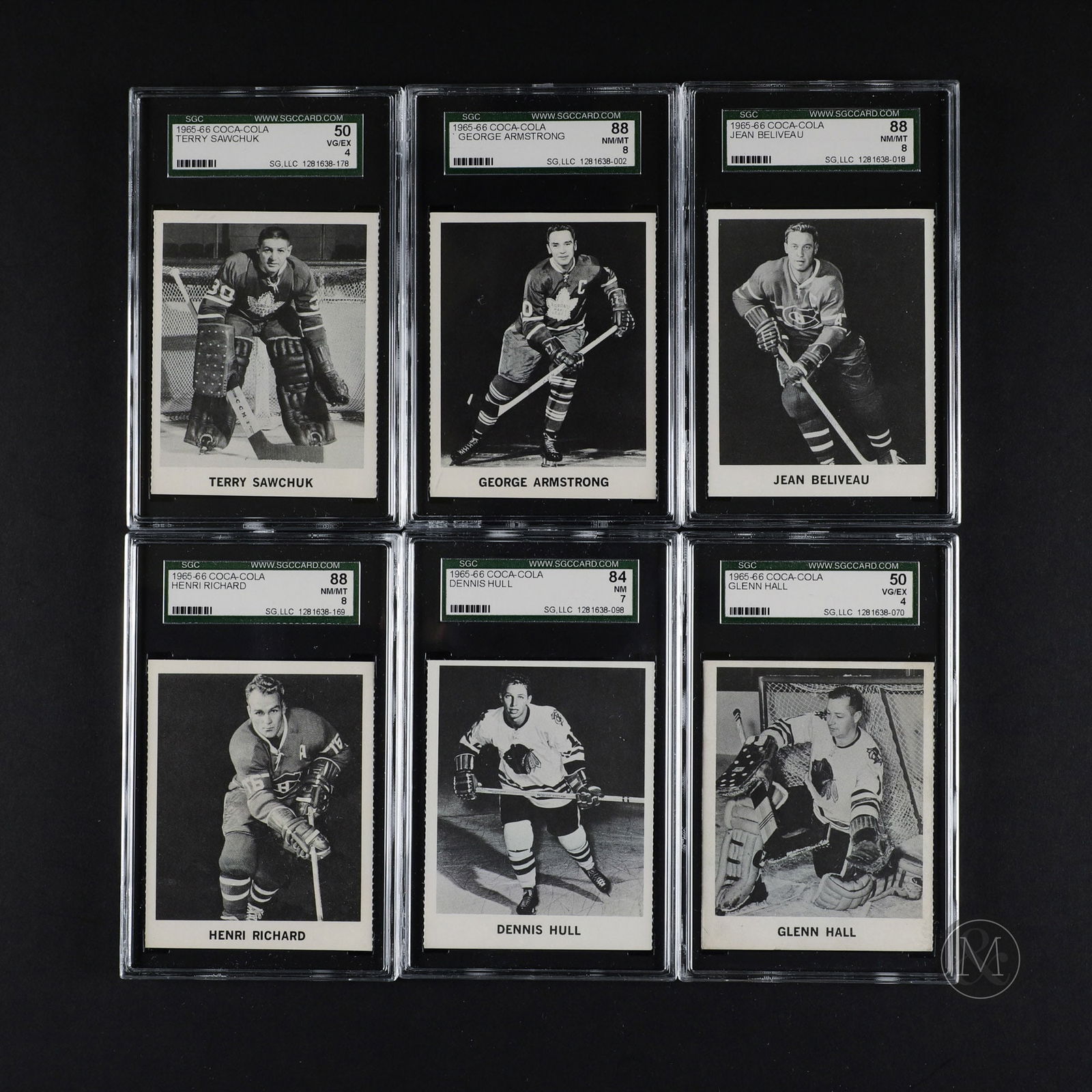 Group of 19 SGC Graded 1966 Coca-Cola Hockey Cards (1 of 6)