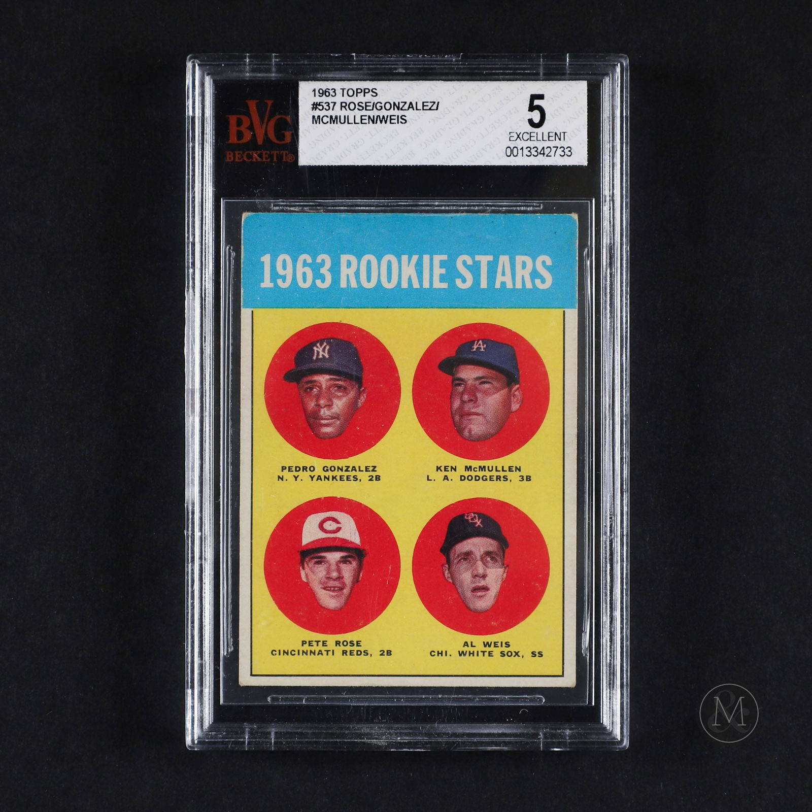 1963 Topps #537  Rose/Gonzales/McMullen/Weis (BVG 5 EX) (1 of 2)
