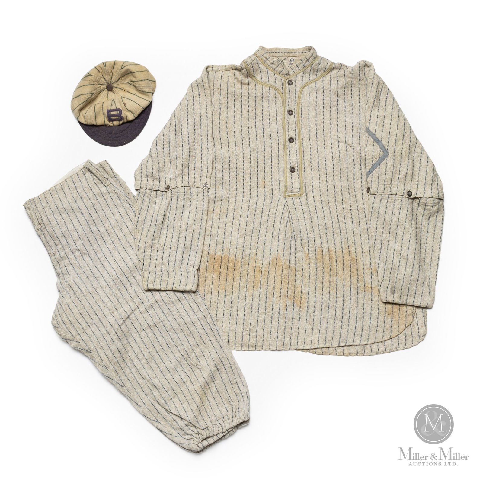 Circa 1917 Johnny "The Trojan" Evers Jersey, Pants and Cap (1 of 12)