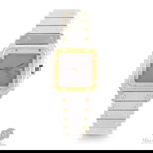 Cartier, Ref, 2961, Santos Galbée “Or et Acier: Swiss. Stainless steel, gold. A vintage Cartier Santos Galbee automatic wristwatch ref. 2961, combining or et acier (gold and steel) construction. Powered by a Swiss automatic movement, this model