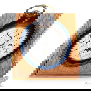 Triple Calendar Moonphase Oversized Pocket Watch: Swiss. Gunmetal case. A striking oversized triple calendar moon phase pocket watch, measuring 67 mm (size 22). The dial features day, date, month, and moon phase complications in a balanced classical