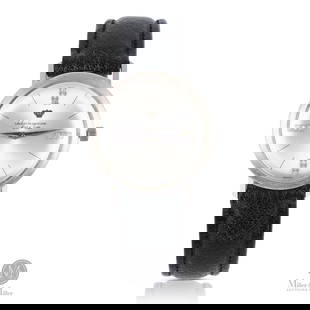 Jules Jurgensen, 14K Barlow Diamond Dial: Swiss. 14K white gold. A refined Jules Jurgensen 14K gold Barlow wristwatch featuring a diamond-accented dial and assembled watch weight of 27.9 grams. This piece is accompanied by its original