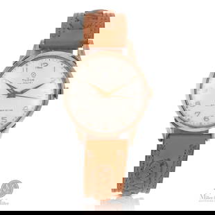 Tudor, 9K Royal Shock Resisting: Swiss. 9K yellow gold. A Tudor Royal Shock Resisting wristwatch in 9K gold. The Royal line predated the Oyster Prince and combined dependable manual-wind movements with refined casework and dial