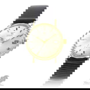 Omega, Ref. 550064 DeVille Automatic: Swiss. 14K gold bezel, stainless case. This Omega DeVille offers a clean dial and modern styling. This automatic example reflects the understated sophistication that made the DeVille a popular choice