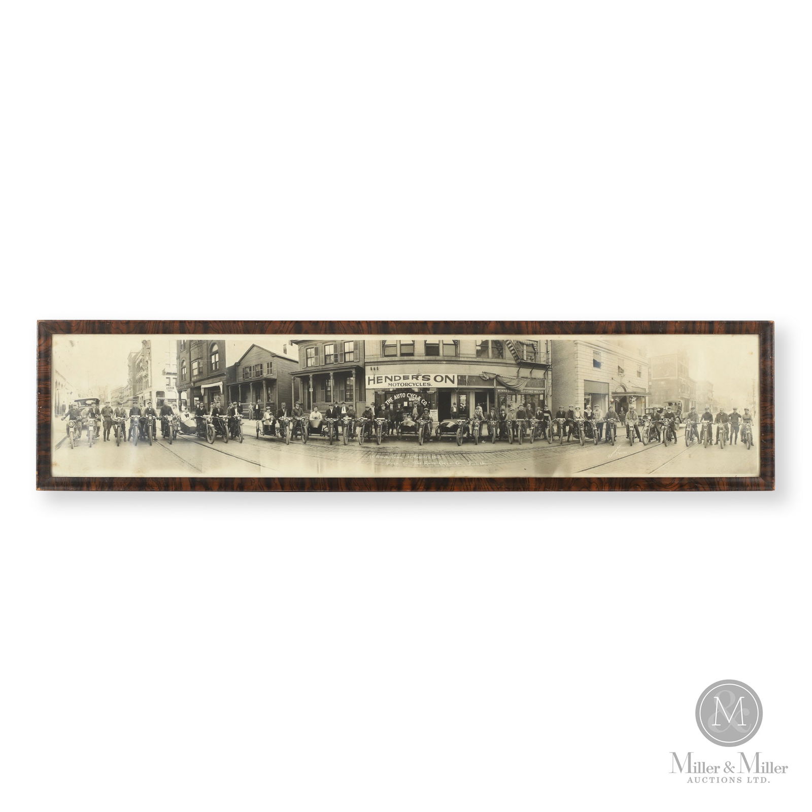 Auto Cycle Co. Henderson Motorcycles 1916 Panoramic Photograph (1 of 7)