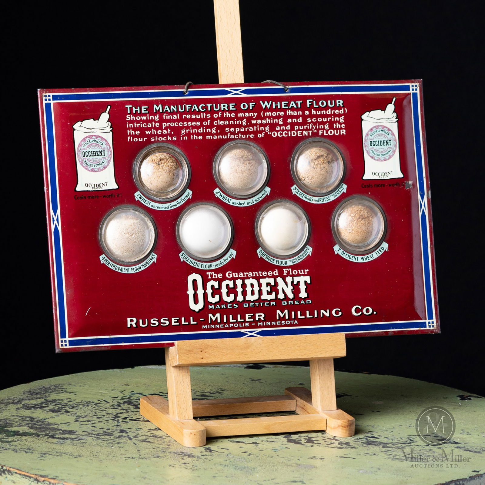 Russell-Miller Milling Co. Occident Flour Sample Sign (1 of 9)