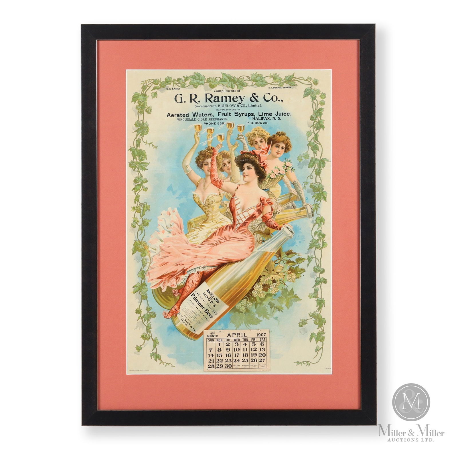 G.R. Ramey & Co. Halifax "Pilnsner Beer" 1907 Calendar (1 of 8)