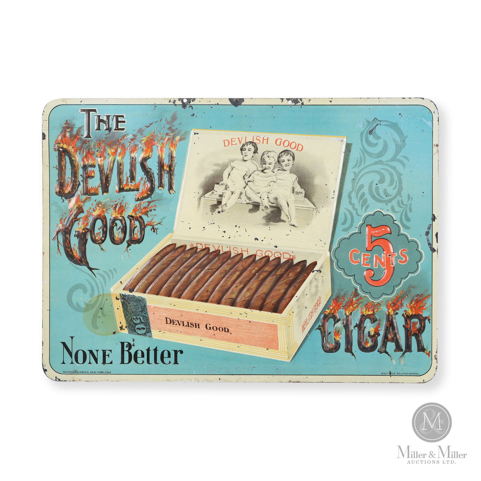 NAP  LAJOIE CHEWS RED DEVIL 　ヴィンテージ看板 i4790_t.jpg