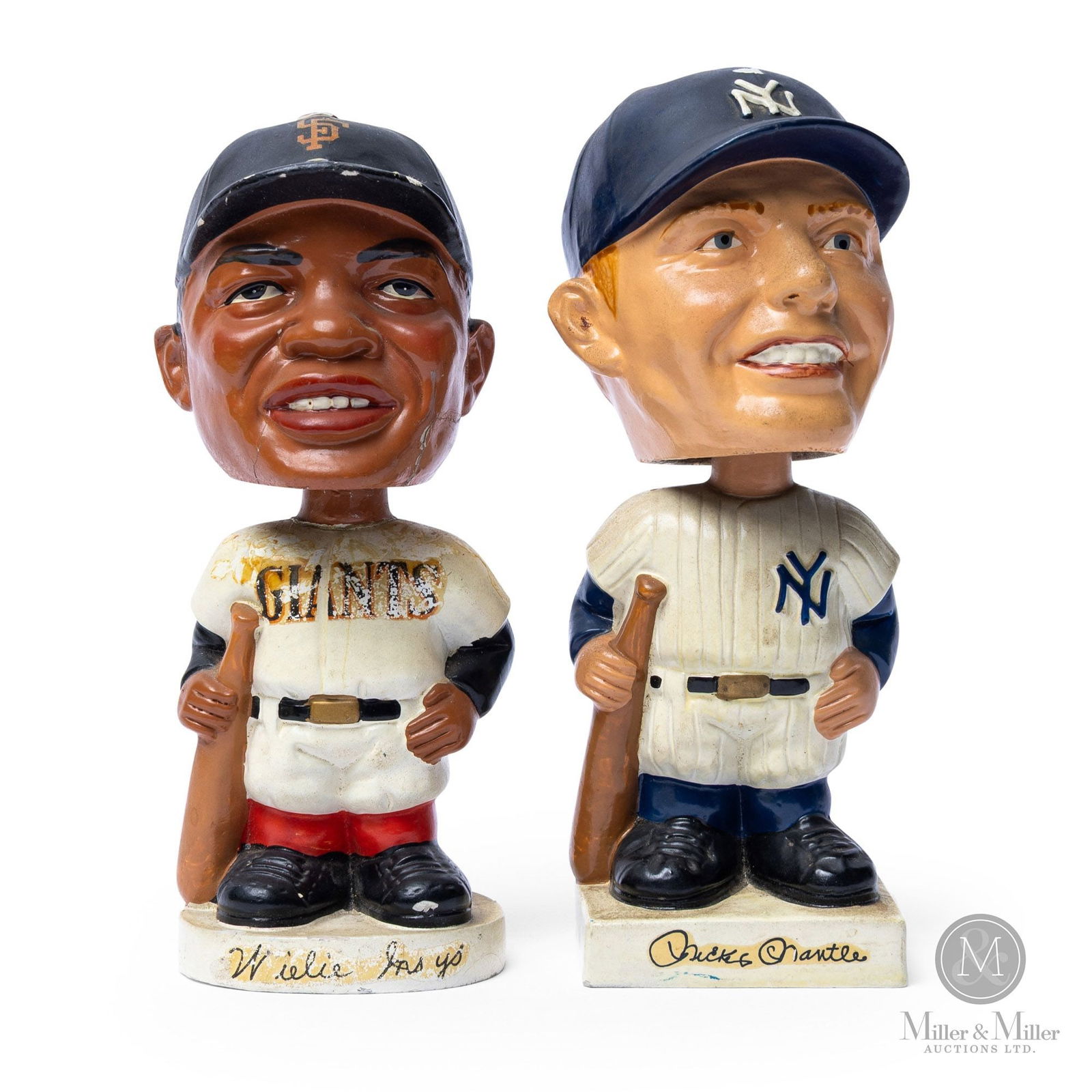 1960s Mickey Mantle and Willie Mays Nodders (1 of 6)