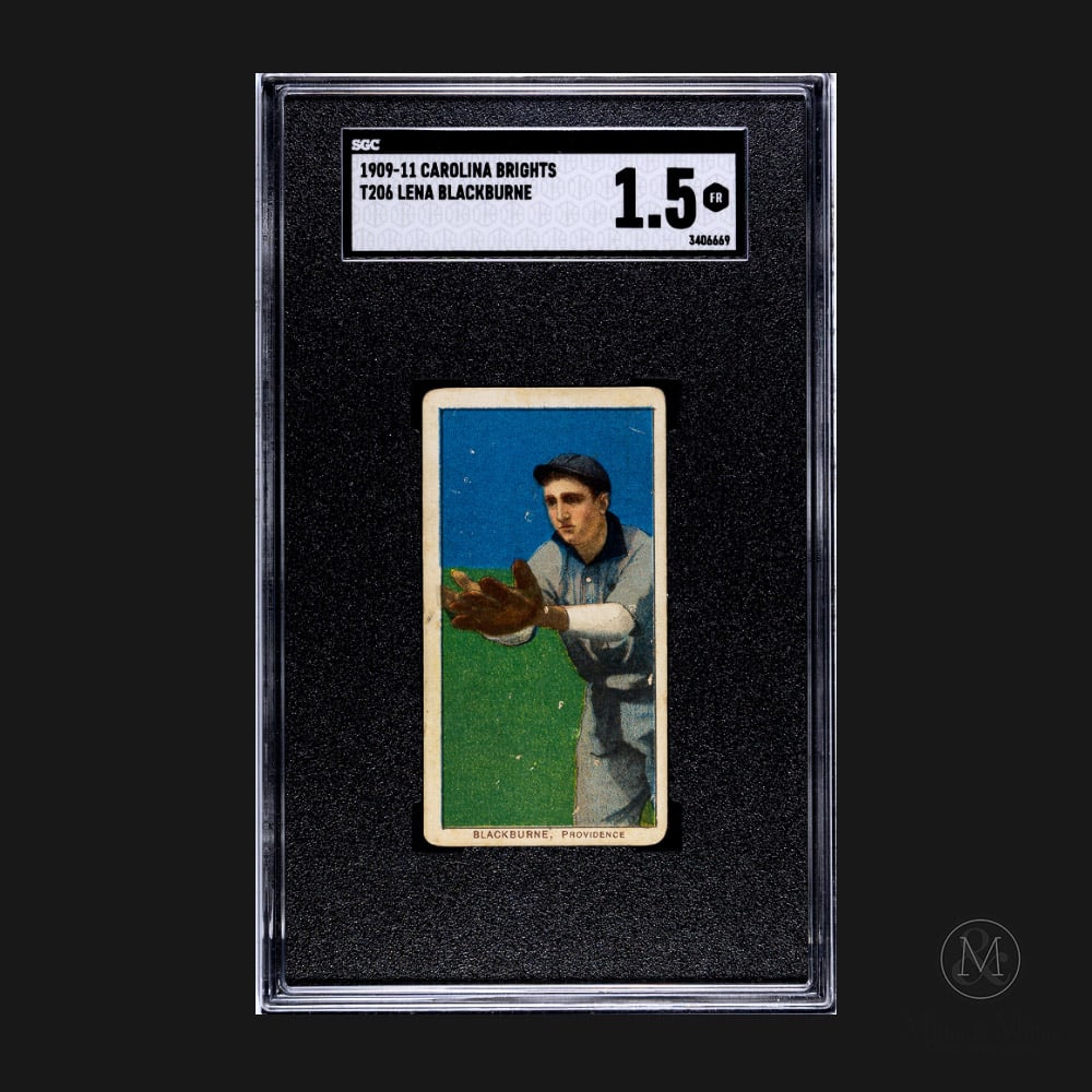 1909-1911 T206 Carolina Brights Lena Blackburne (SGC 1.5 FR) (1 of 2)