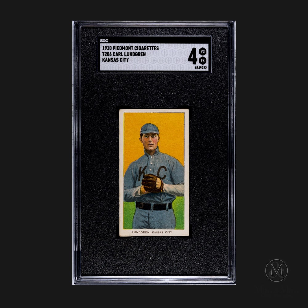 1910 T206 Piedmont 350 Carl Lundgren- Kansas City (SGC 4 VG-EX) (1 of 2)