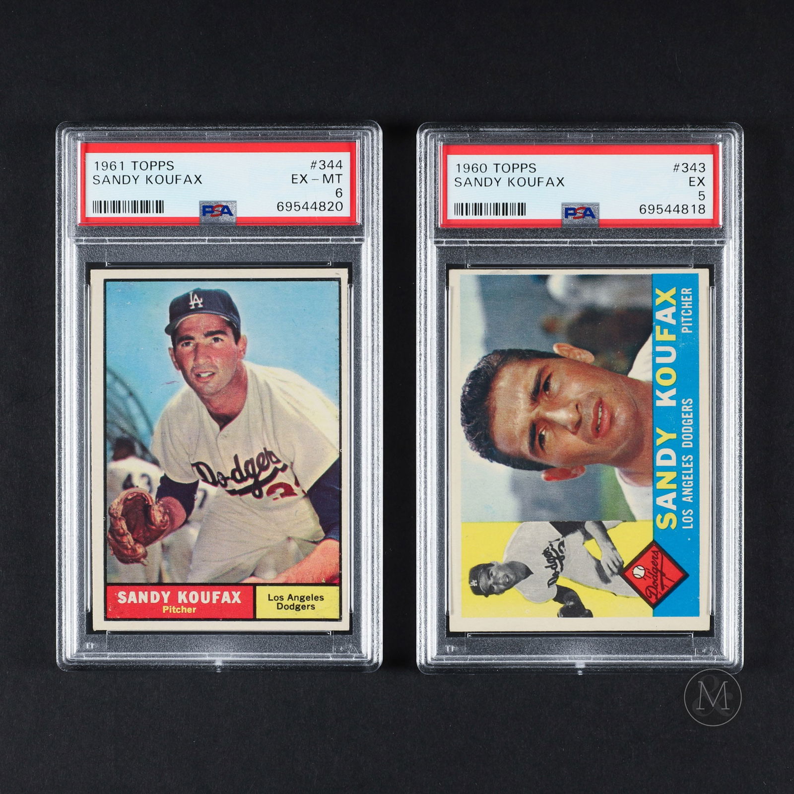 1960 and 1961 Topps Sandy Koufax Pair (PSA 5 and PSA 6) (1 of 2)