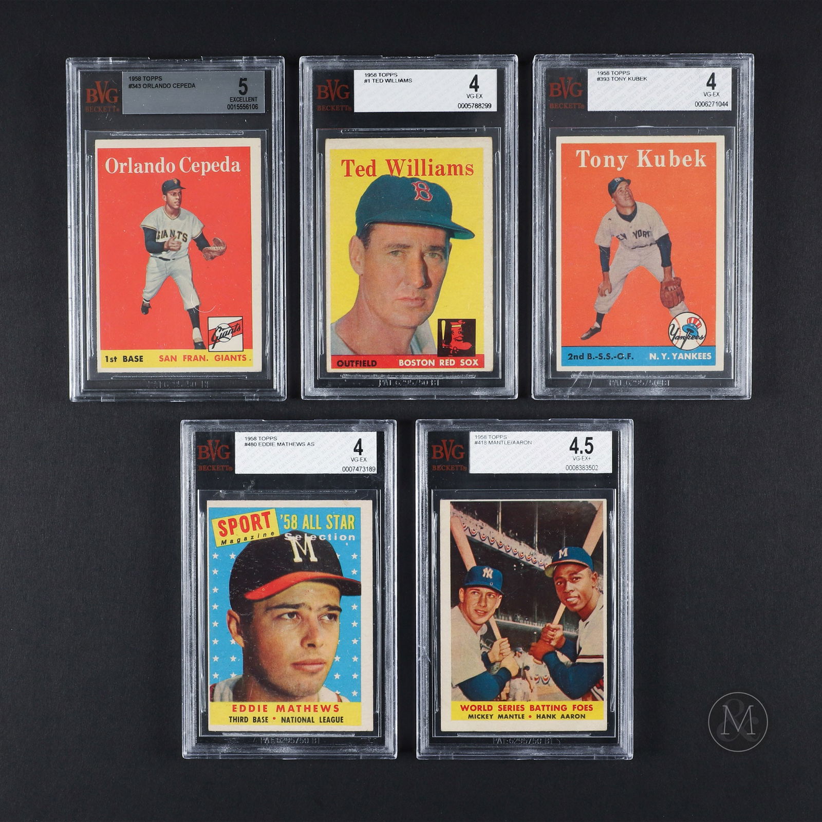 1958 Topps BVG Graded Group (5) (1 of 11)