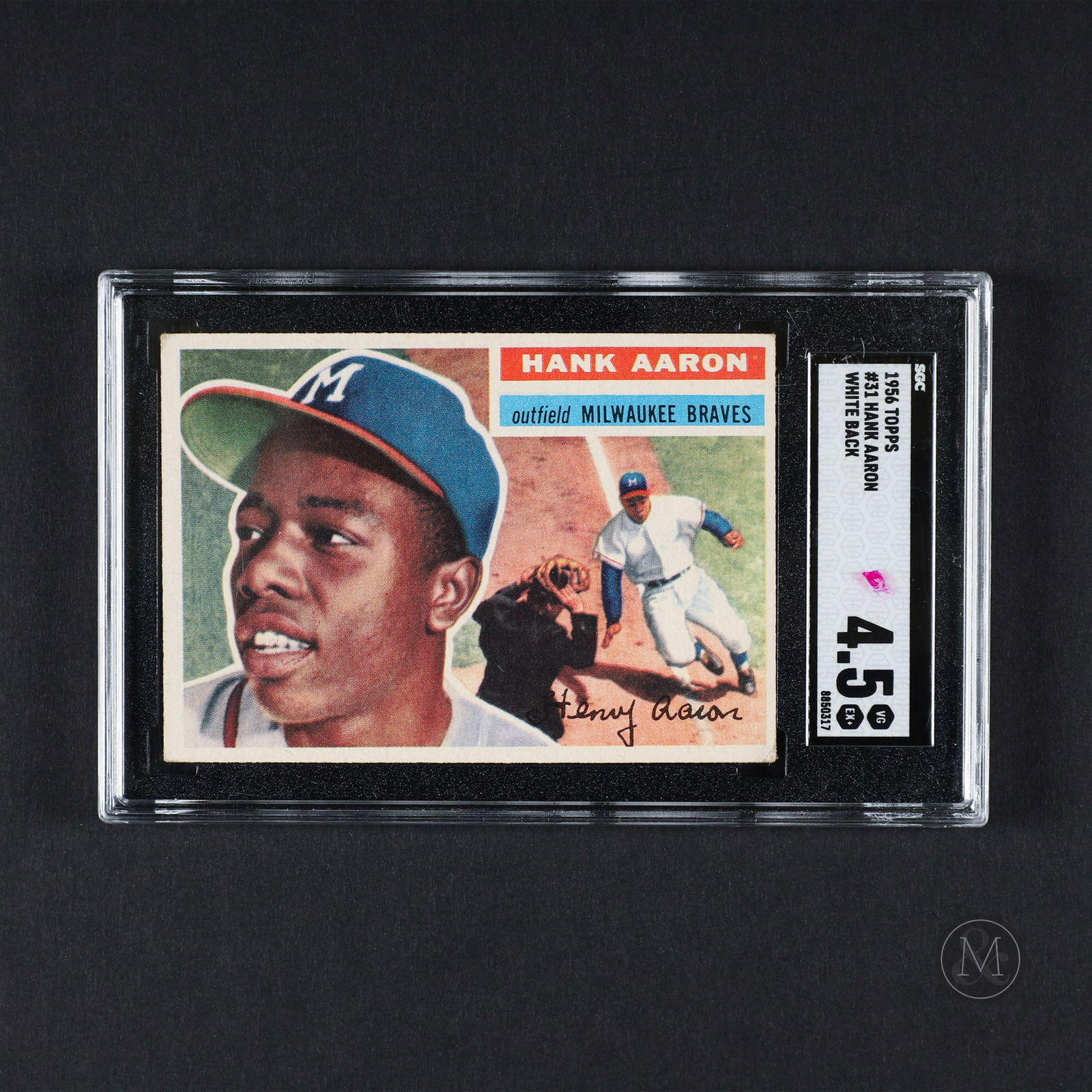 1956 Topps #31 Hank Aaron (SGC 4.5 VG-EX+) (1 of 2)