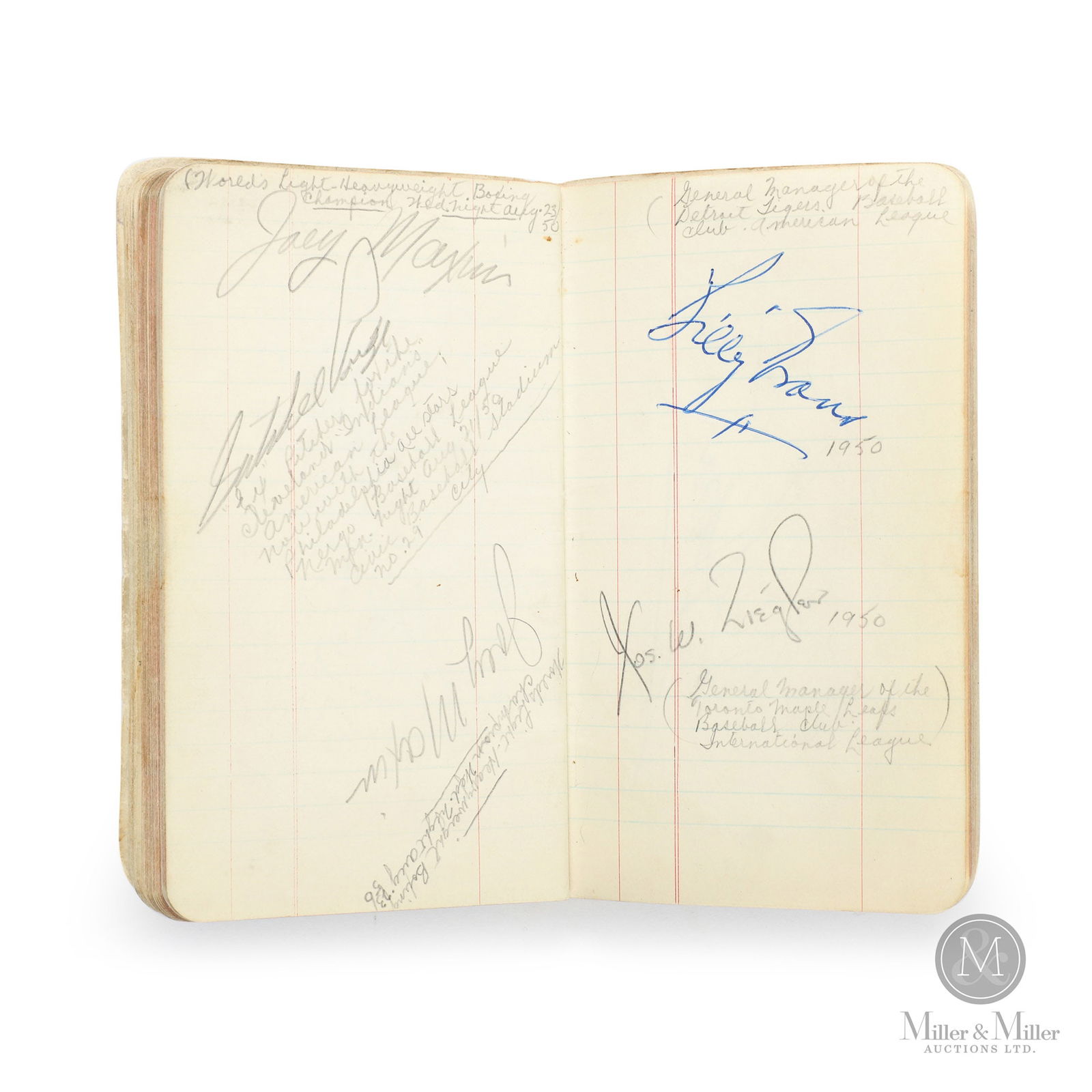 1941-1973 Significant Baseball and Hockey Autograph Book (1 of 9)