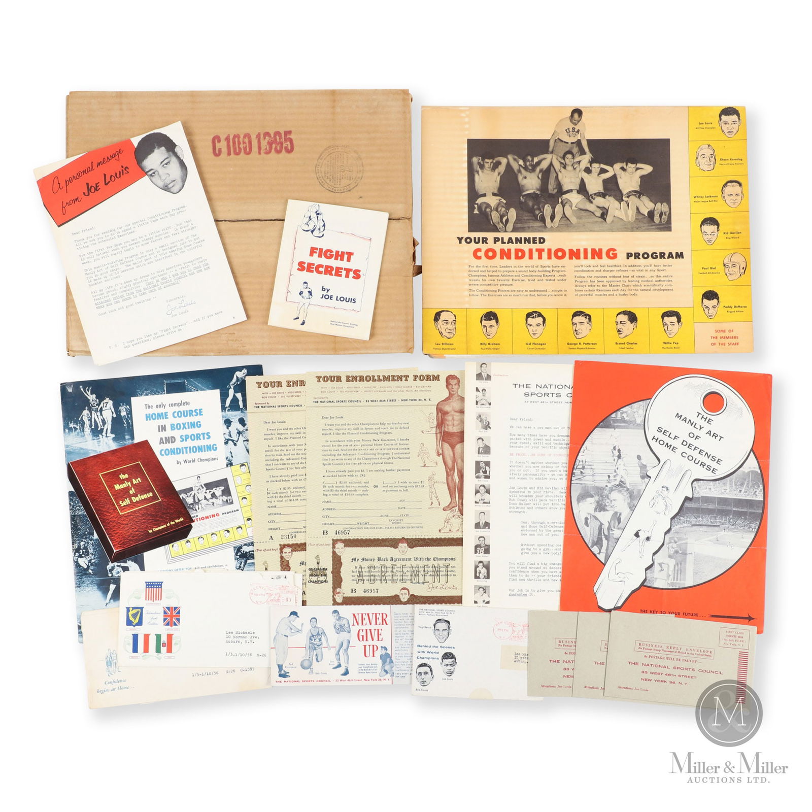 1956 Joe Louis Fighting Course and Fighting Secrets Letters (1 of 11)