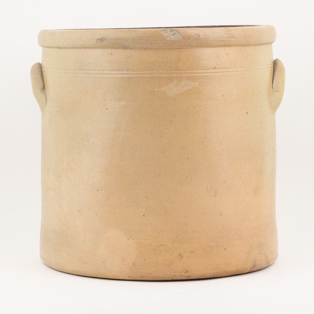 Extremely Rare Hart Fulton NY 6 Gal Butter Crock With Dog Decoration - 6