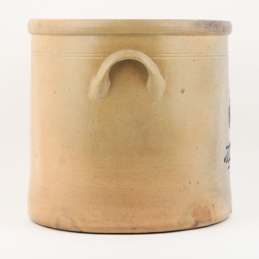 Extremely Rare Hart Fulton NY 6 Gal Butter Crock With Dog Decoration - 7