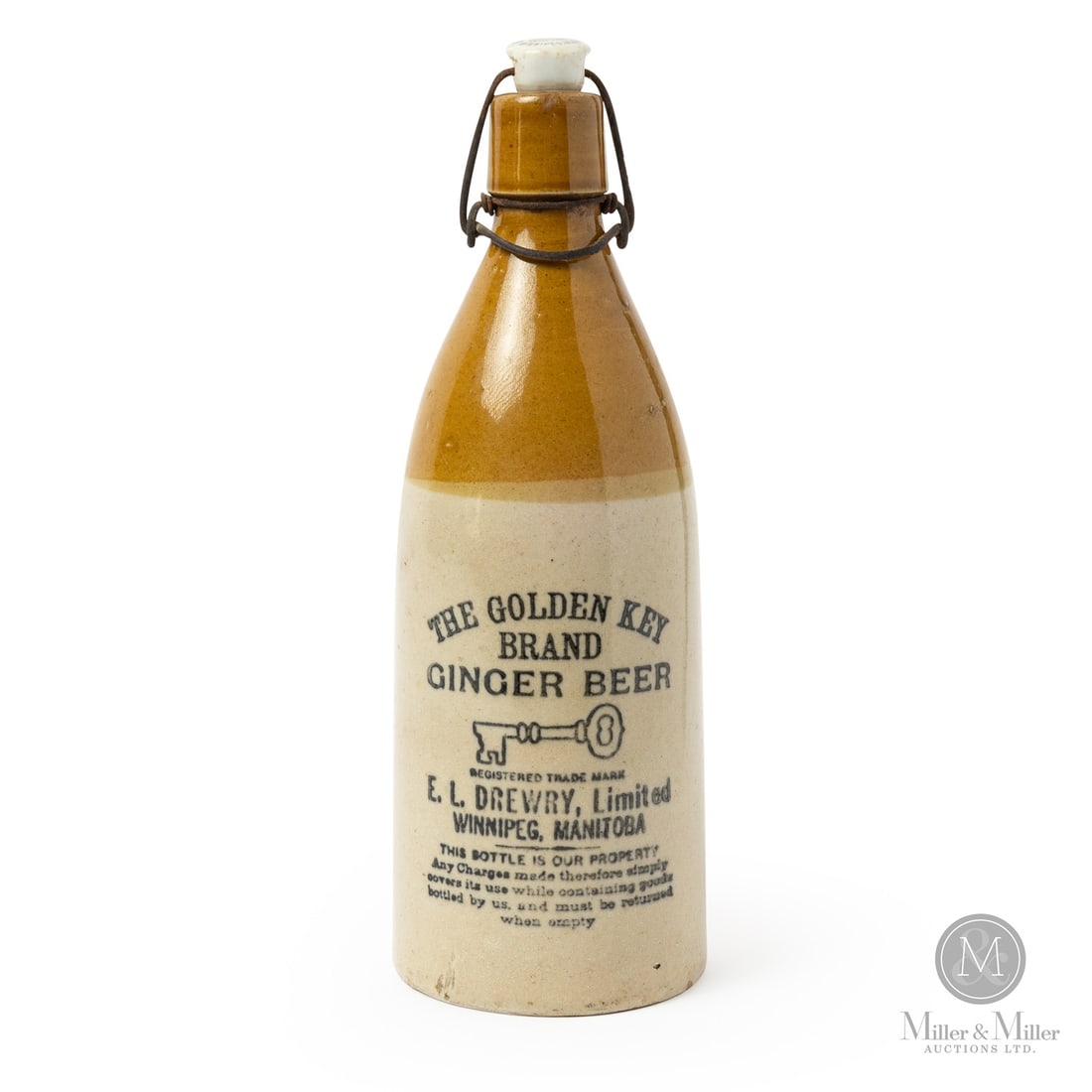 Extremely Rare Drewry, Winnipeg Left-facing Key Ginger Beer (1 of 8)