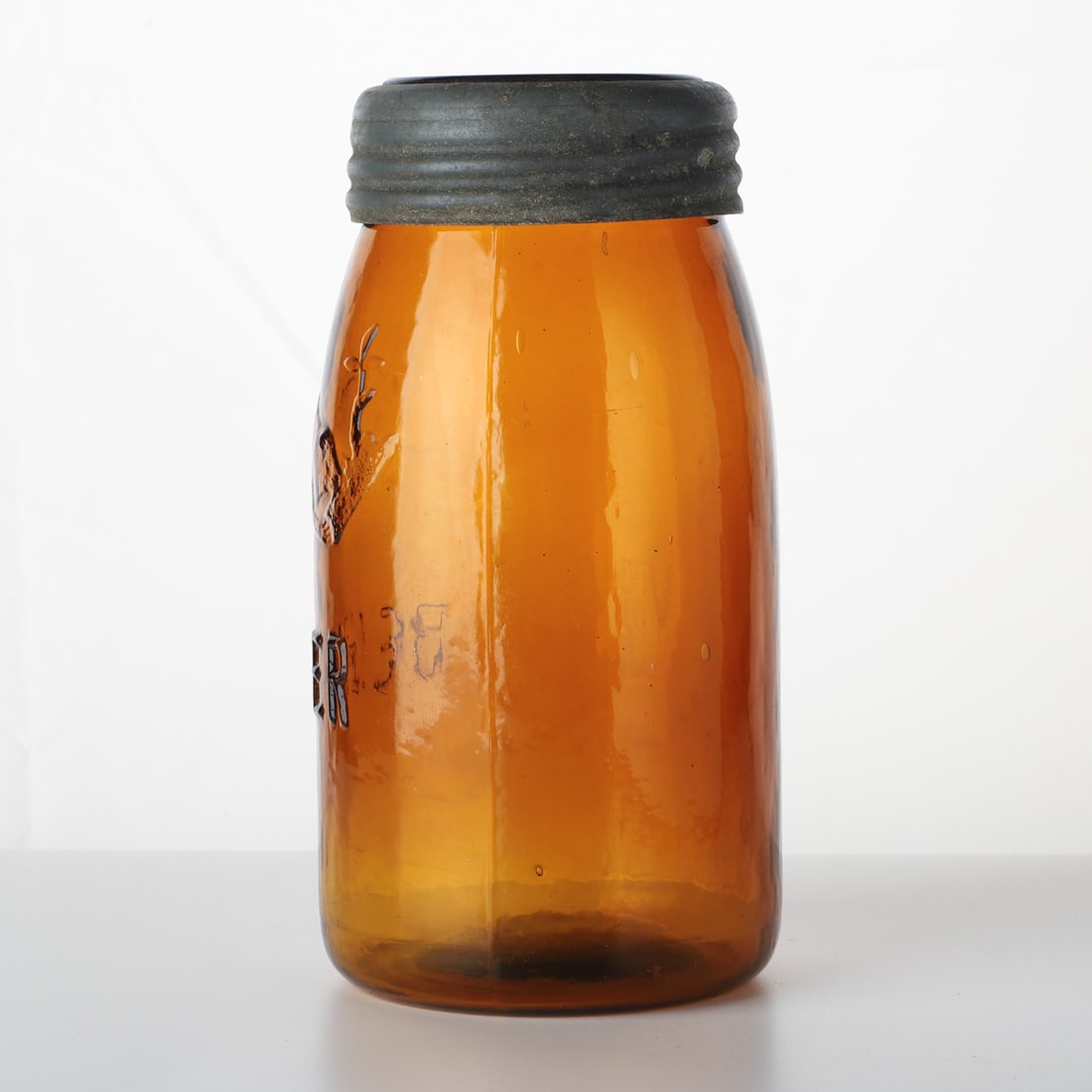 Amber Beaver Quart Fruit Jar - 6