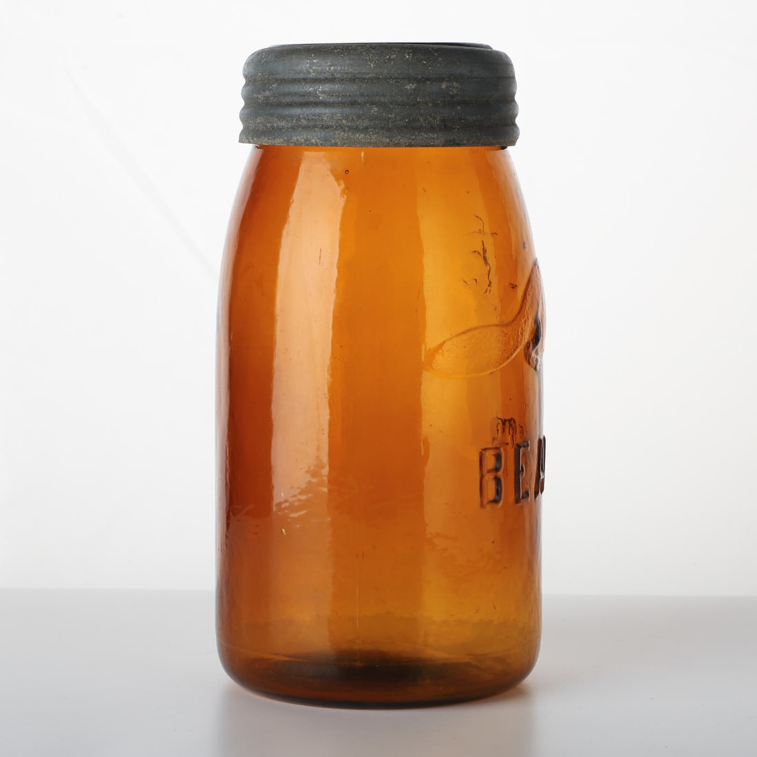 Amber Beaver Quart Fruit Jar - 8