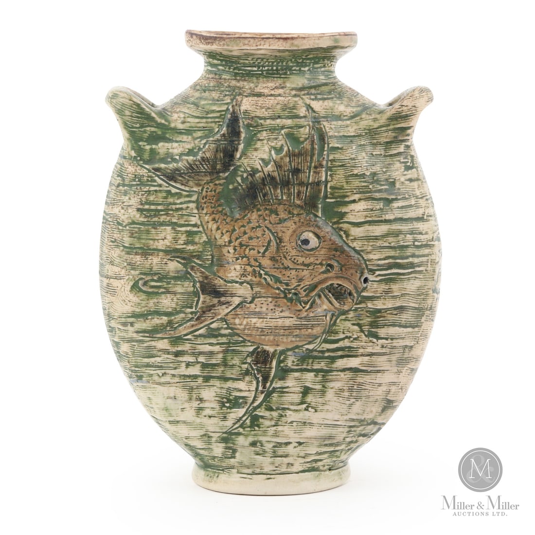 Martin Brothers Handled Fish Vase (1 of 8)