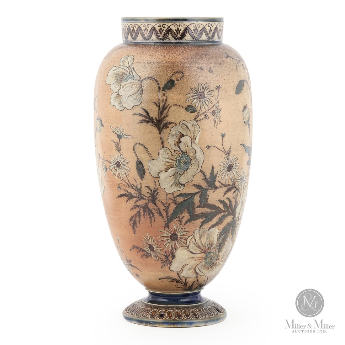 Martin Brothers Floral Footed Vase (1 of 8)