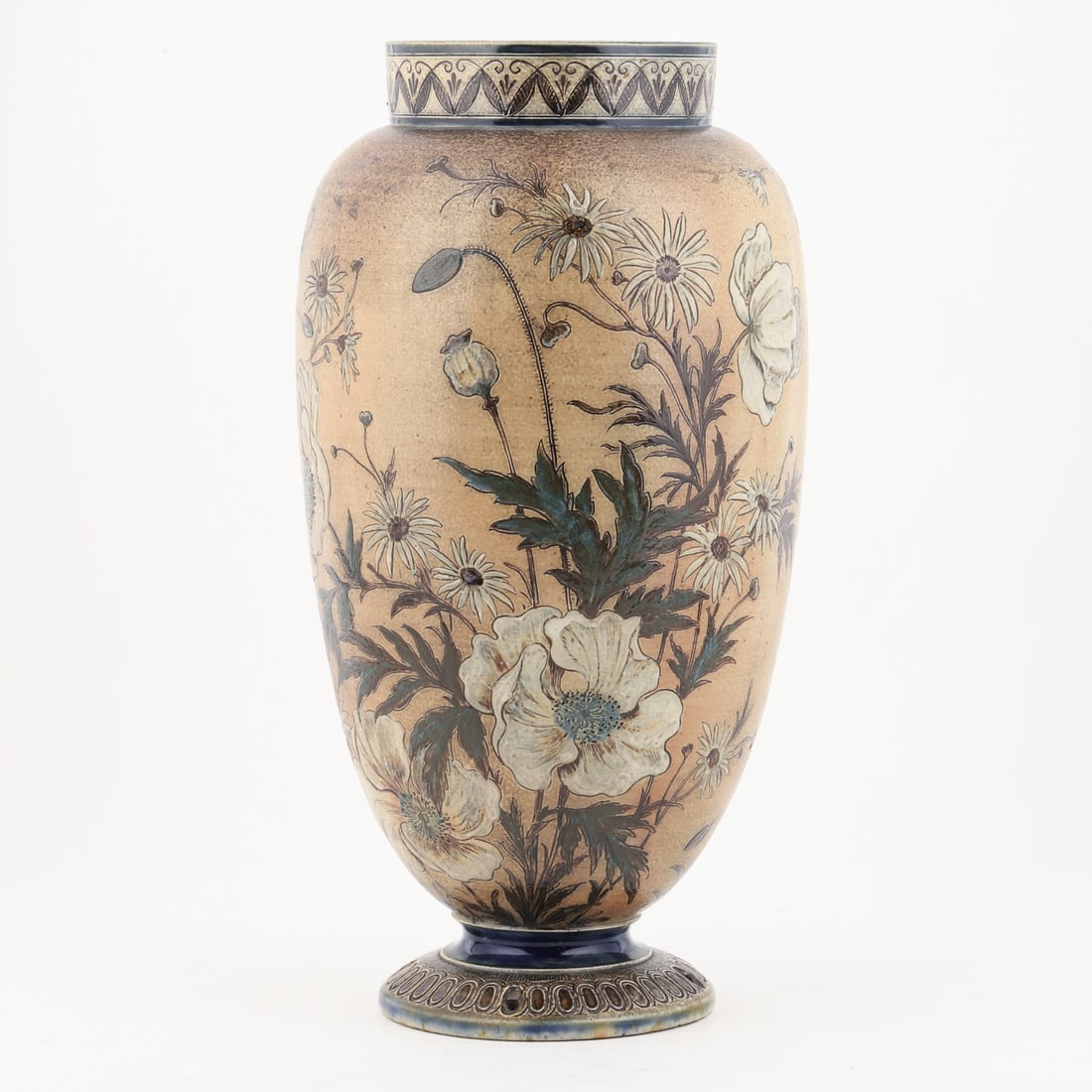 Martin Brothers Floral Footed Vase - 3