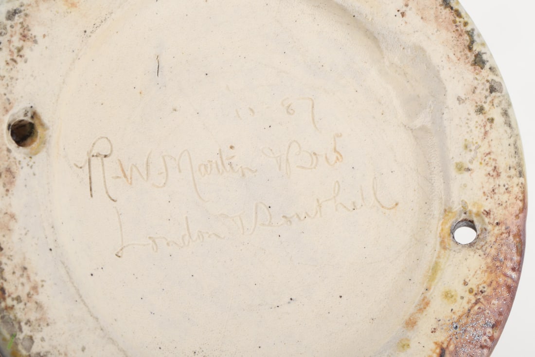 Martin Brothers Floral Footed Vase - 8