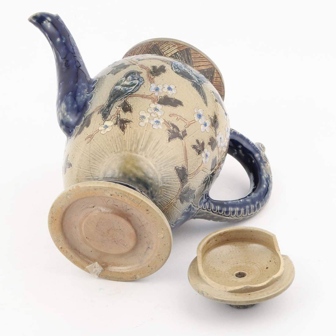 Martin Brothers Birds Tea Pot - 8