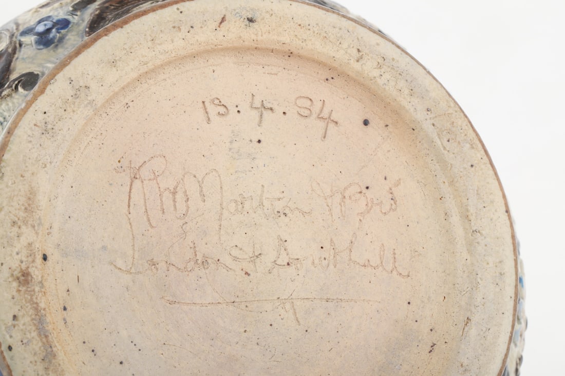 Martin Brothers Floral Covered Jar - 10